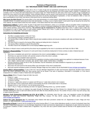 Form CA-7 Combined Offer of Employment and Work Permit/Age Certificate for Minors 16 and 17 Years of Age - Michigan, Page 2