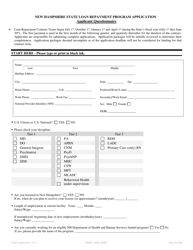 New Hampshire State Loan Repayment Program Application - New Hampshire, Page 2
