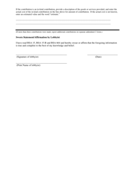 Addendum C Lobbyists Report of Political Contributions - New Hampshire, Page 2