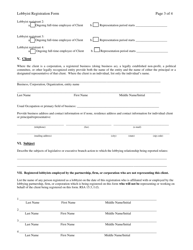 Lobbyist Registration Form - Multi-Lobbyists - New Hampshire, Page 3