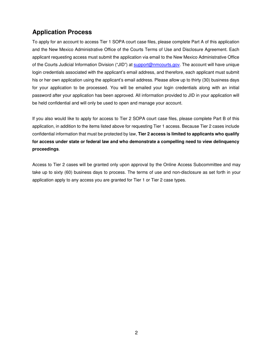 New Mexico Justice Partner Application for Online Access to New Mexico New Mexico Justice Partner Application for Online Access to New Mexico