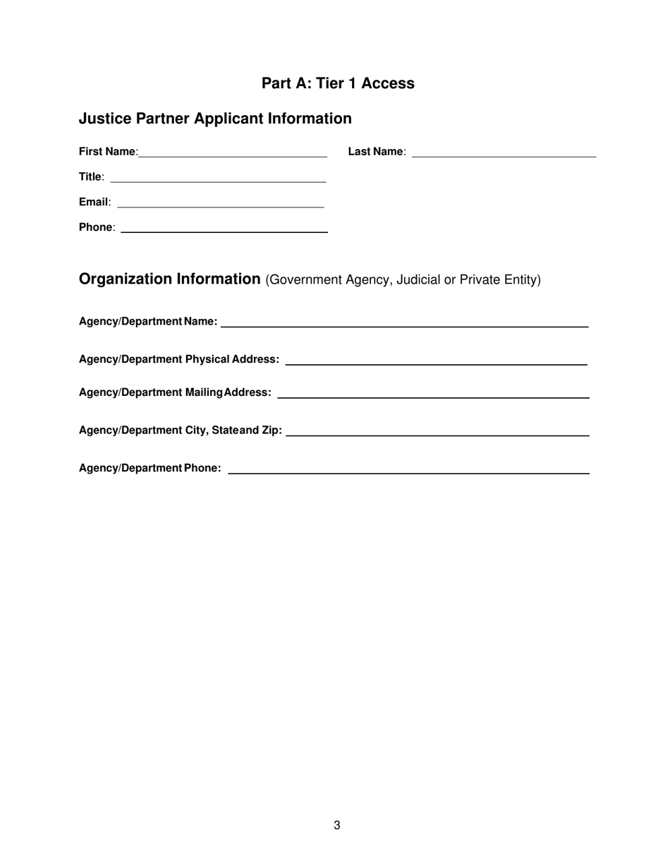 Justice Partner Application for Online Access to New Mexico Judiciary Secure Court Cases - New Mexico, Page 3