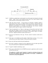 Form A-287 Application for Permit to Erect or Maintain Outdoor Advertising - New Mexico, Page 4