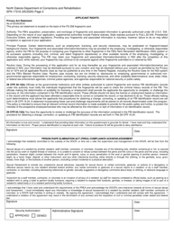 Form SFN17216 Criminal Record Check-Contractor/Intern/Volunteer - North Dakota, Page 2