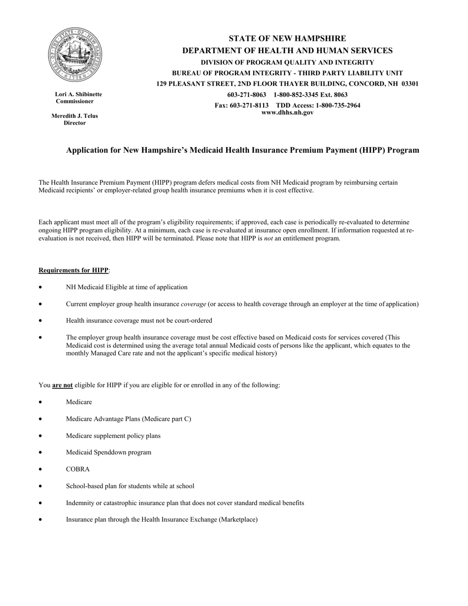 New Hampshire Health Insurance Premium Payment (hipp) Program 