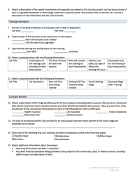 Customized Job Training Grant Application - Nebraska, Page 2