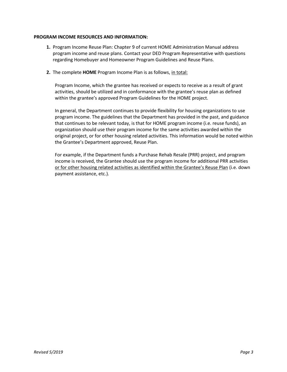 Home Program Income Report - Nebraska, Page 3