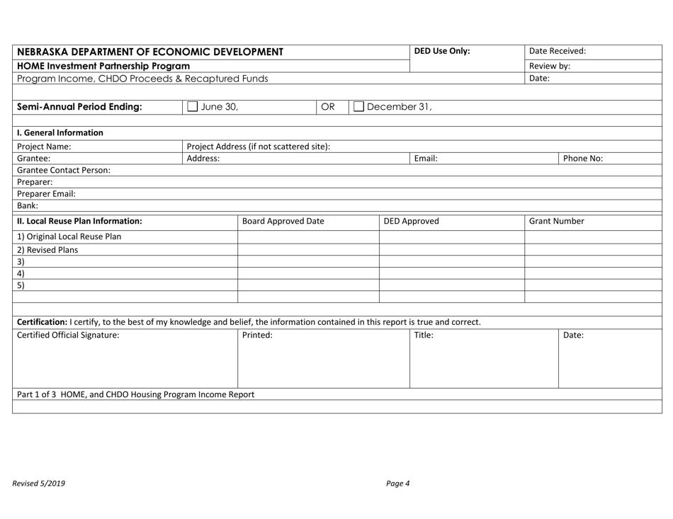 Home Program Income Report - Nebraska, Page 4