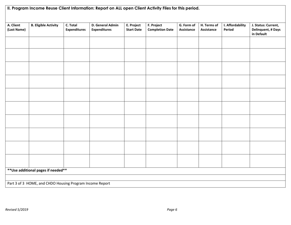 Home Program Income Report - Nebraska, Page 6