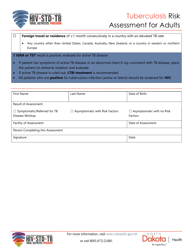 Tuberculosis Risk Assessment for Adults - North Dakota, Page 2