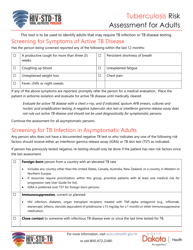Document preview: Tuberculosis Risk Assessment for Adults - North Dakota