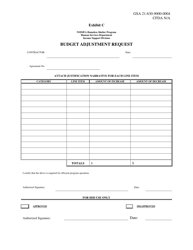 Document preview: Exhibit C Budget Adjustment Request - Nmmfa Homeless Shelter Program - New Mexico