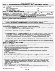 EMS Provider License Application - New Hampshire, Page 2