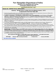 EMS Provider License Application - New Hampshire, Page 3
