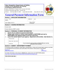 Document preview: General Payment Information Form - New Hampshire