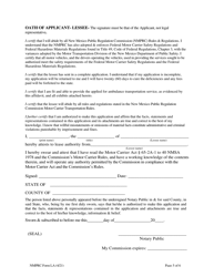 NMPRC Form LA Application for Lease of an Ambulance Certificate - New Mexico, Page 5