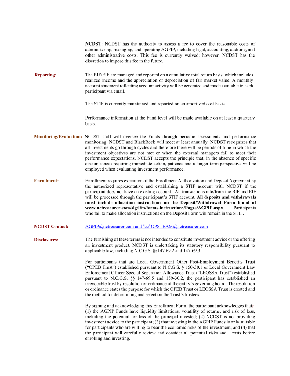 Enrollment Authorization - Ancillary Governmental Participant Investment Program (Agpip) - North Carolina, Page 6