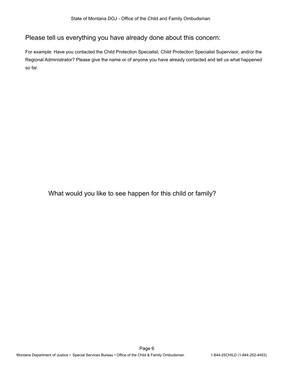 Request for Assistance - Montana, Page 6