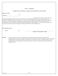 Form RC-50 Report and Certification to Alter or Demolish Rent Controlled Occupied Housing Accommodations - New York, Page 3