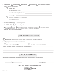 Form HHW-1 Failure to Provide Heat and/or Hot Water - Tenant Application for Rent Reduction - New York, Page 2