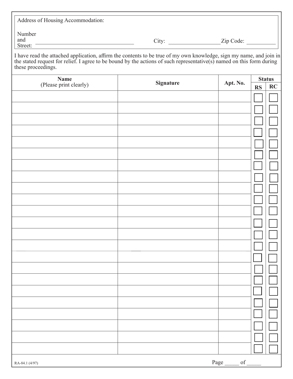Form RA-84.1 Supplemental Signature and Affirmation - New York, Page 2