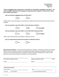 Basic Equivalency Request Form - Montana, Page 2