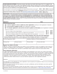 Form 11-1400 &quot;Application for Class D Driver License (Age 18 or Older) or Identification Card (All Applicants)&quot; - Montana, Page 2