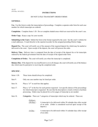 Form AO435 Transcript Order - Nevada, Page 2