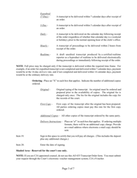 Form AO435 Transcript Order - Nevada, Page 3