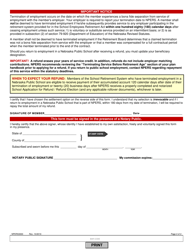 Form NPERS3000 School Application for Refund/Refund Election - Nebraska, Page 2