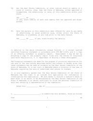Application for Registration to Sell Subdivided Land - Nebraska, Page 7