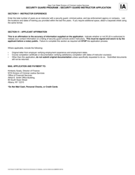 Security Guard Program - Security Guard Instructor Application - New York, Page 2