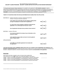 Security Guard Program - Security Guard Instructor Application - New York, Page 5