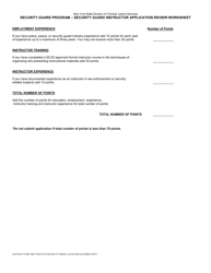Security Guard Program - Security Guard Instructor Application - New York, Page 6