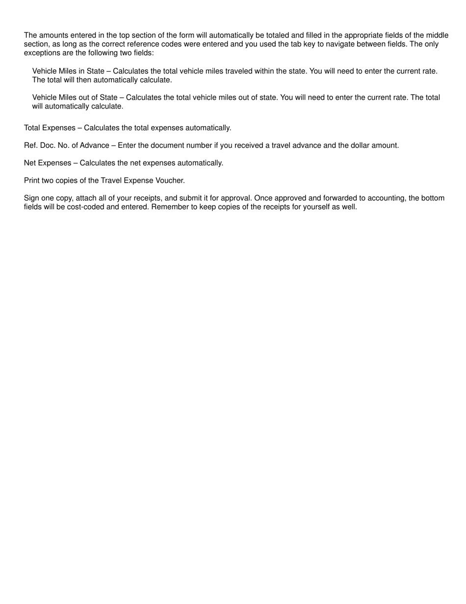 Form SFN52785 Travel Expense Voucher - North Dakota, Page 3