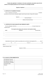 Form DNR-744-4004 Application for Examination - Deputy Mine Safety Positions - Ohio, Page 2