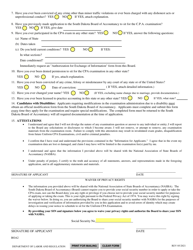 SD Form 0038 (BOA2) Uniform CPA Initial Examination Application - South Dakota, Page 2
