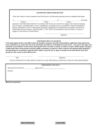 SD Form 2151 (BOA19) Renewal Application for Firm Permit to Practice Public Accountancy - South Dakota, Page 2
