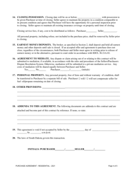 Purchase Agreement - Residential Sales - South Dakota, Page 4
