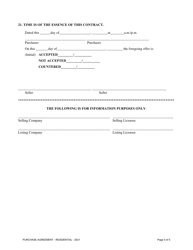 Purchase Agreement - Residential Sales - South Dakota, Page 5