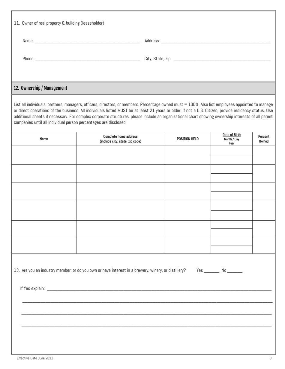 Off-Premise Beer Retail License Application - Utah, Page 3