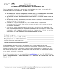 Document preview: Formulario DWS-OCC675-SP Certificacion De Asistencia Del Proveedor Del Dws - Utah (Spanish)