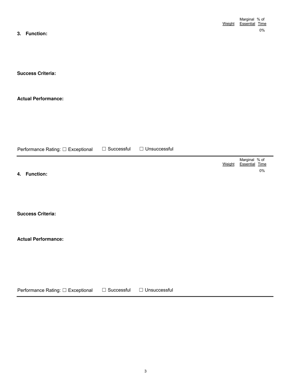 Position Description / Employee Performance Evaluation Form - South Carolina, Page 3