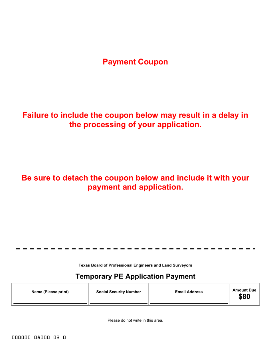 Texas Application for Temporary Licensure - Fill Out, Sign Online and ...