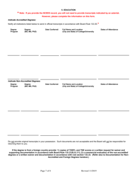 Application for Temporary Licensure - Texas, Page 7