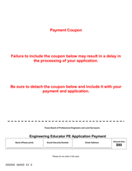 &quot;Application for Engineering Educators&quot; - Texas