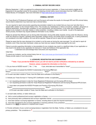 Application for Registration as a Professional Land Surveyor - Texas, Page 4