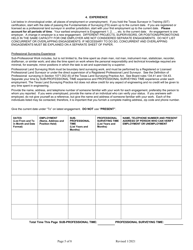 Application for Registration as a Professional Land Surveyor - Texas, Page 5