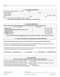 Application for License - After Temporary Permit(S) - South Dakota, Page 2