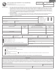 Form 136 (State Form 9284) &quot;Application for Property Tax Exemption&quot; - Indiana
